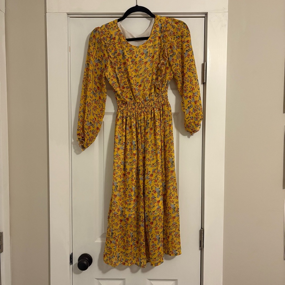 Floral Yellow Dress